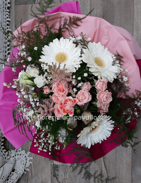 bouquet gerbere e rose