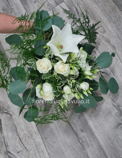 bouquet con verdi senza confezione