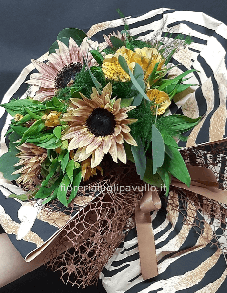 bouquet di girasoli stile animals
