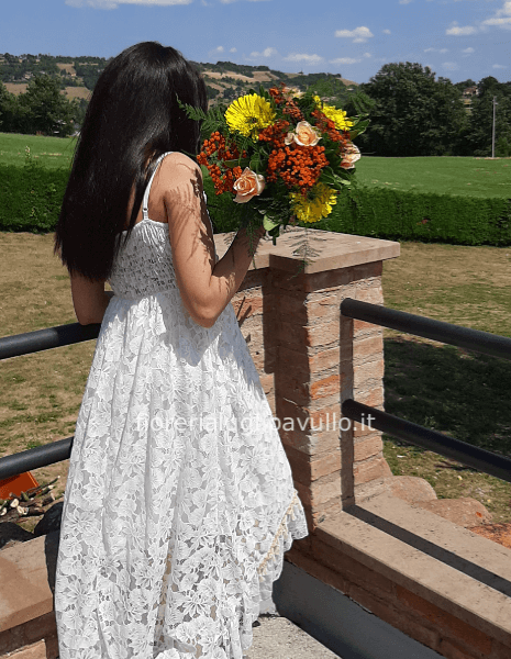 bouquet in giallo e arancio