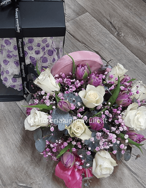 flowers box   fiori misti colorati media